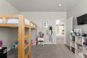 View of carpeted bedroom