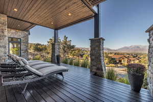 Deck with a mountain view