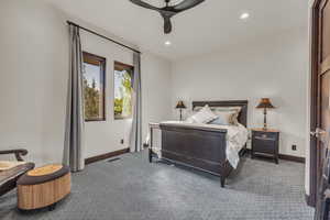 Bedroom with ceiling fan