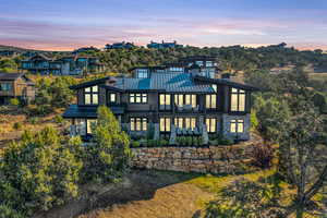 View of back house at dusk