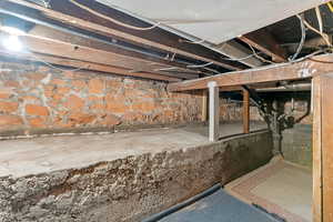 Basement storage area - has windows