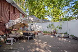 Private patio and garden area