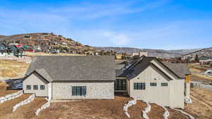 Exterior space with a mountain view