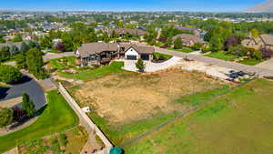 Bird's eye view of home and pasture.