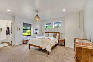 View of carpeted bedroom