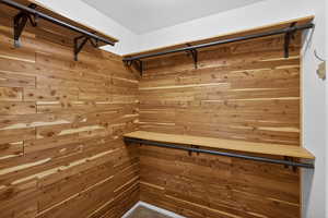 View of walk in closet