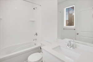 Bedroom #2 ensuite bathroom with soaking tub/shower combo