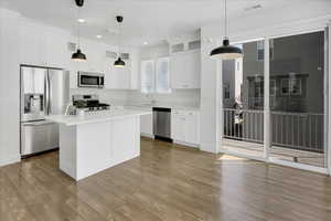 Dining room with sliding glass door to level 2 back deck