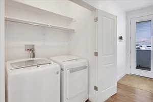 Laundry room between bedrooms on level 3