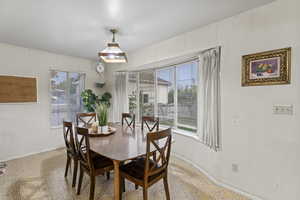 View of dining room