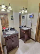 Lower level guest bath