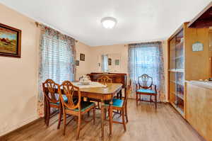 Dining room featuring light hardwood / wood-style floors