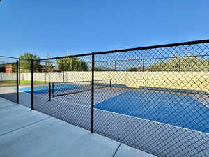 View of tennis court