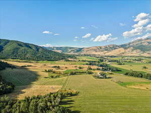 View of mountain feature with a rural view