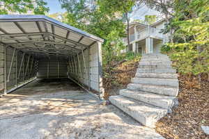 View of car parking with a carport