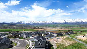 Bird's eye view featuring a mountain view