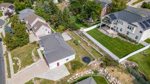 Birds eye view of property