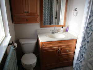 Master Bathroom with vanity and toilet