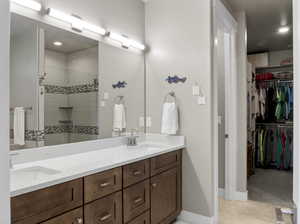 Primary bathroom and closet