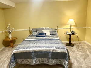 Bedroom with carpet floors