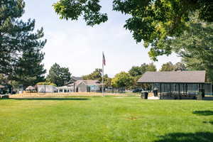 View of club house and bowery.