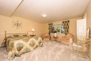 Bedroom featuring carpet floors