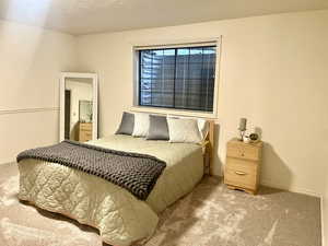 View of carpeted bedroom