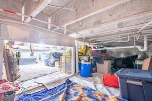 Crawl space/big enough you can store lots of stuff!