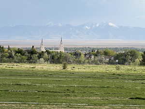 View of mountain feature with a rural view