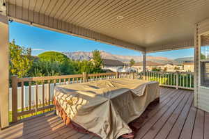 Deck with a mountain view