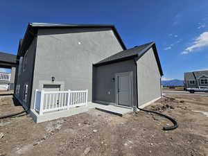 Exterior space with a mountain view