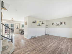 Interior space featuring light hardwood / wood-style floors