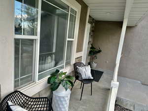 View of inviting entry patio area