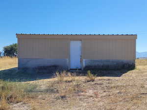 North side of shed, new siding