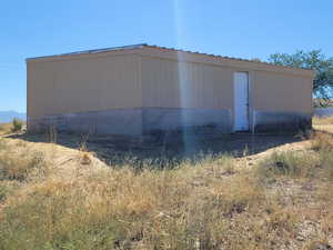 Northeast corner of shed, new siding