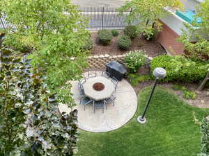 4th Floor View of Common BBQ Area