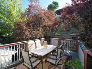 View of wooden deck