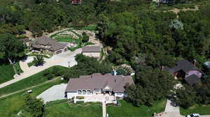 Birds eye view of property