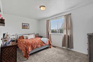 View of carpeted bedroom