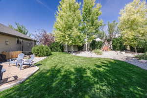 View of yard featuring a patio