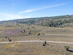 Aerial view with a rural view