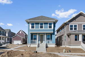 View of front of home with a porch