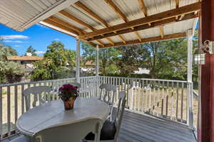 View of wooden terrace