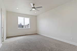 Master Bedroom. Photo of a similar home to show finishings