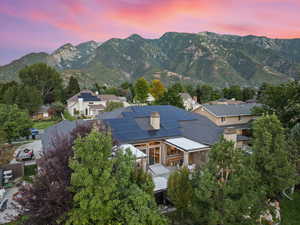 Property view of mountains. Solar panels