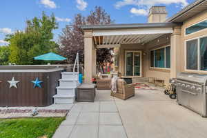 View of patio / terrace featuring area for grilling and outdoor lounge area