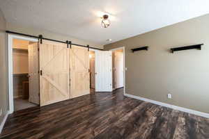 Main Bedroom, large closet, with ensuite bath, barn doors