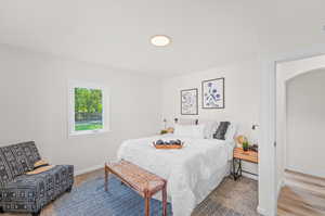 Bedroom featuring light hardwood / wood-style flooring