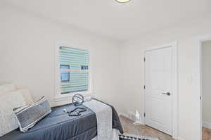 View of carpeted bedroom