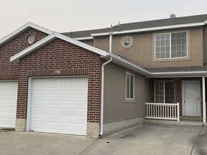 View of front of house featuring a garage